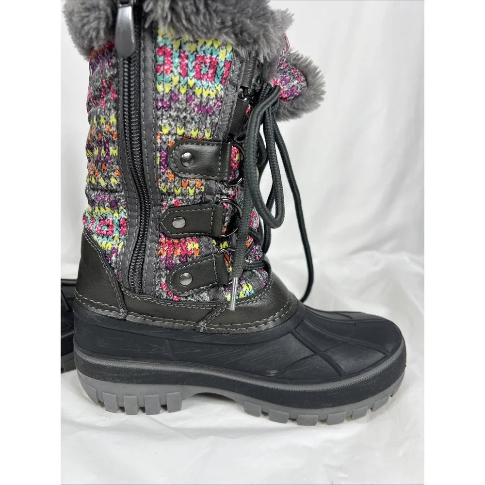 Dream Pairs Girls Size 11  Snow Boots Waterproof‎ Warm Cozy Anti-slip